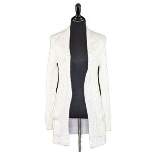 Theory Cotton Open Front Cardigan Sweater